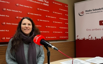 Eva Abellán als estudis de Ràdio Sabadell | Mireia Sans